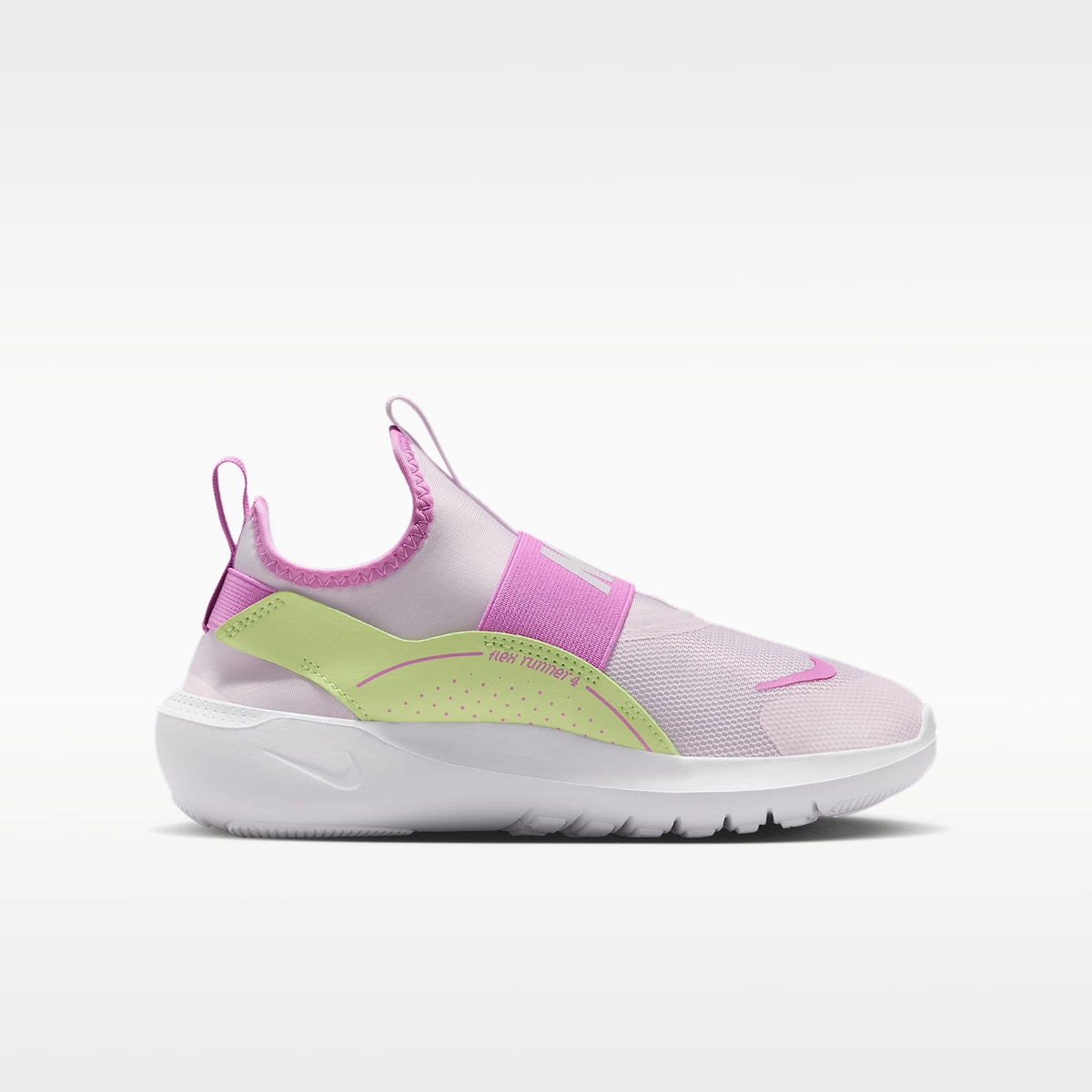 Nike Flex Runner 4 – Violeta claro/Lima líquida claro/Blanco/Magenta claro – vista 3