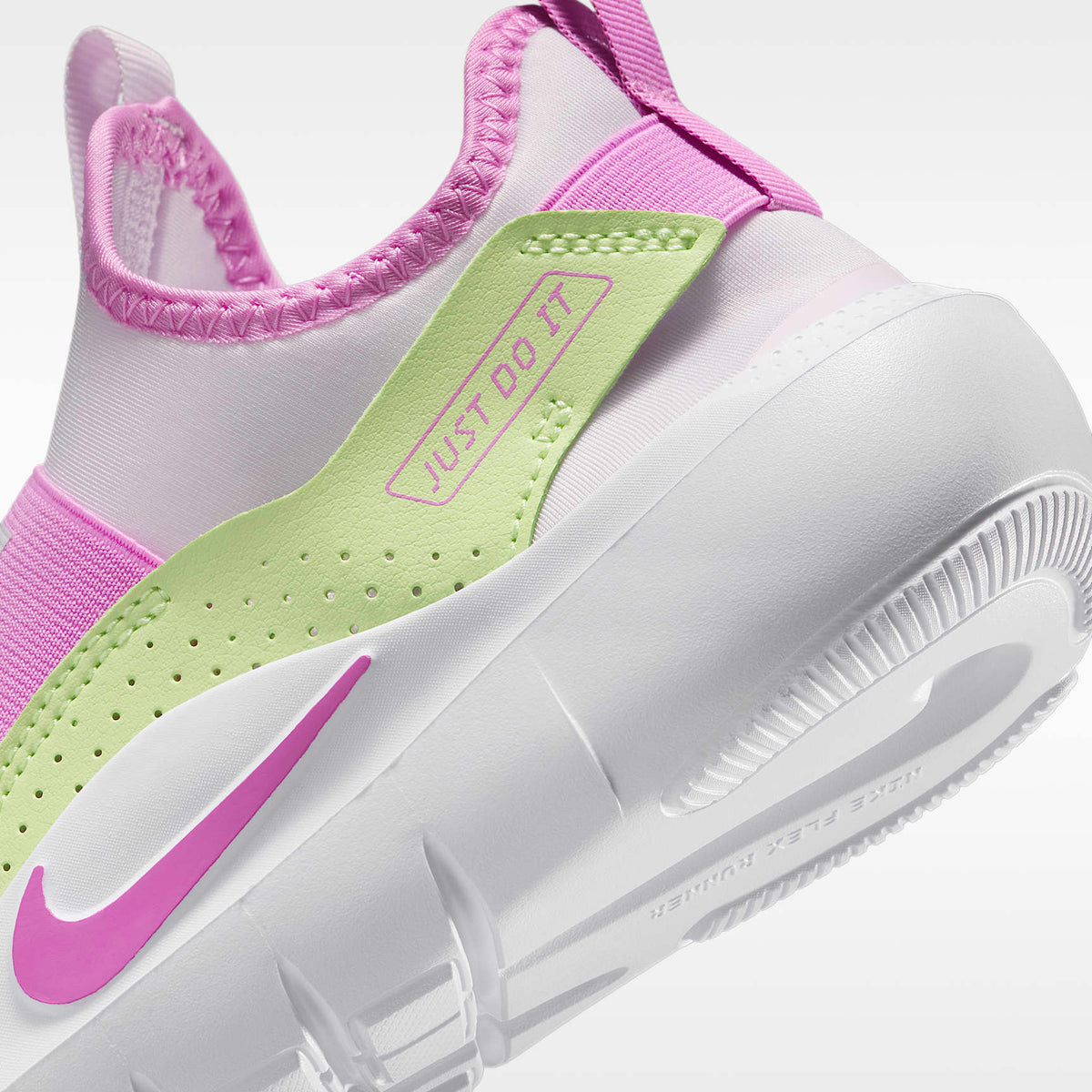 Nike Flex Runner 4 – Violeta claro/Lima líquida claro/Blanco/Magenta claro – vista 8