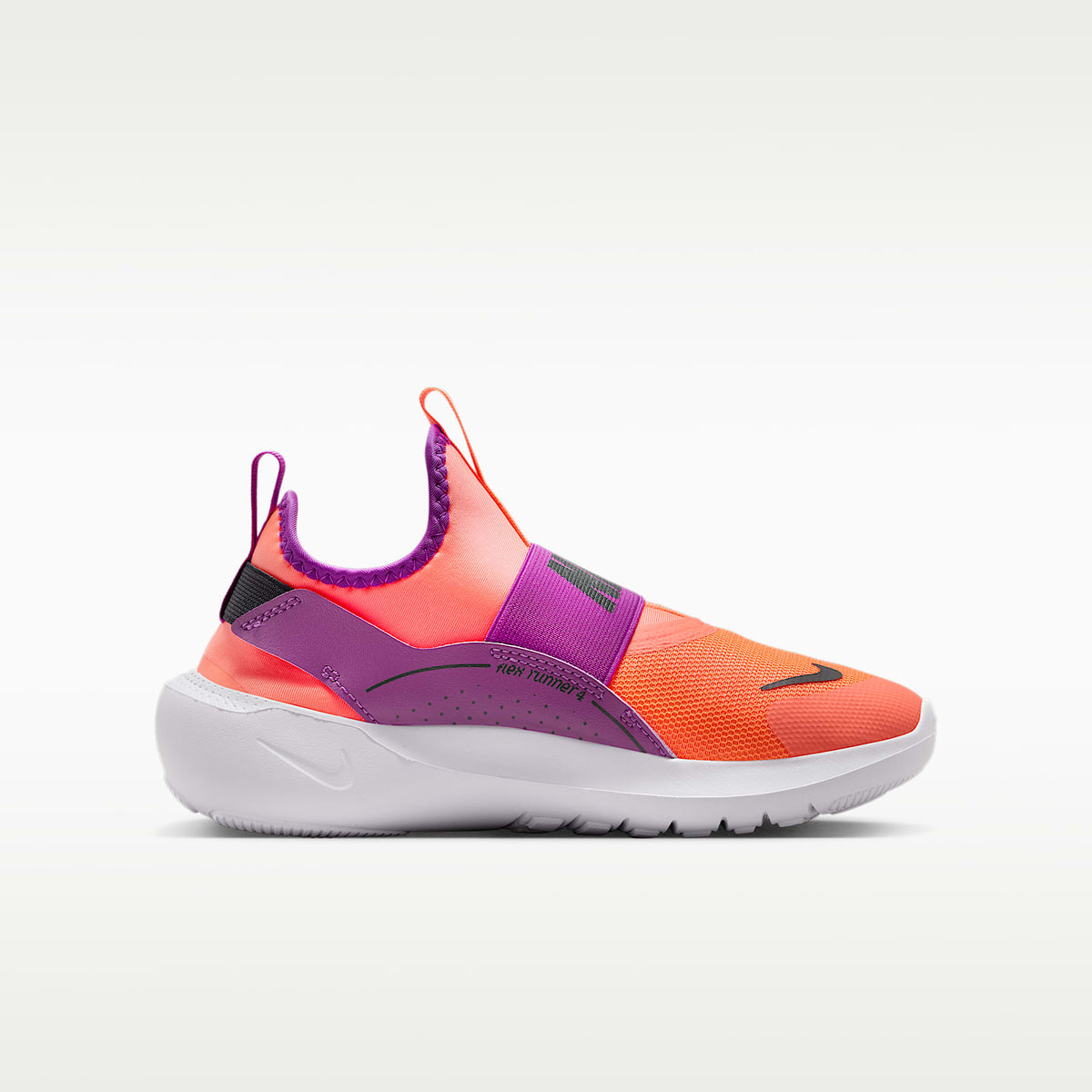 Nike Flex Runner 4 – Mango brillante/Morado vivo/Blanco/Antracita – vista 3