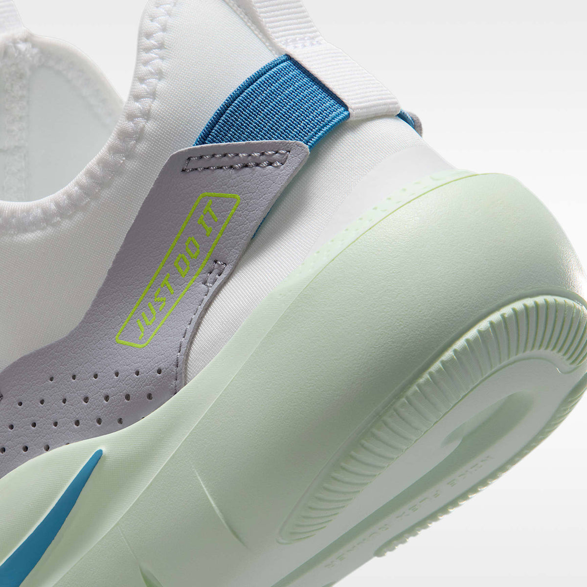 Nike Flex Runner 4 – Blanco cumbre/Gris lobo/Tinte volt/Azul holandés – vista 8