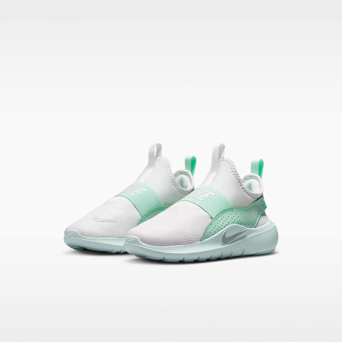 Nike Flex Runner 4 – Blanco cumbre/Verde ártico/Verde ligero/Polvo fotón – vista 5