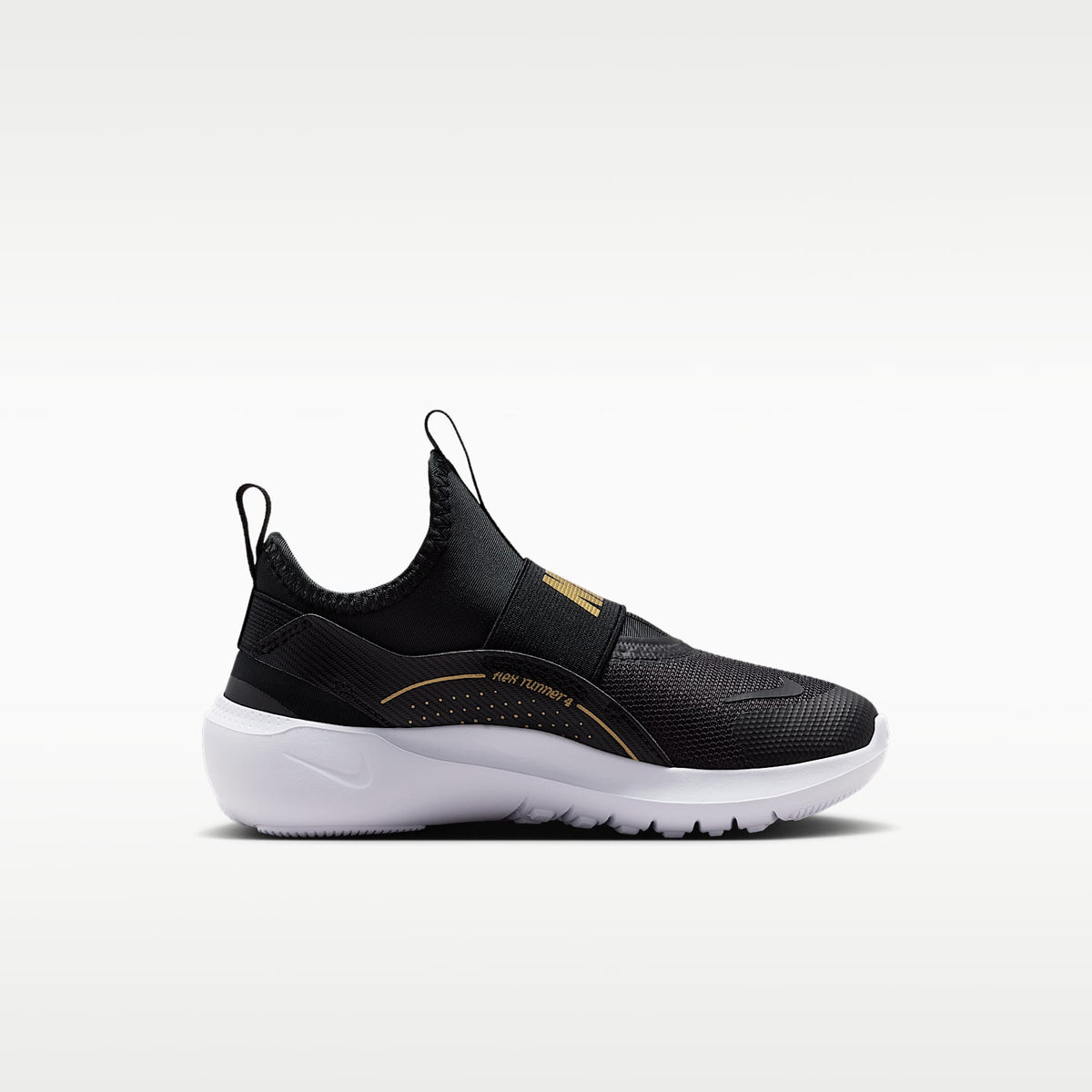 Nike Flex Runner 4 – Negro/Blanco/Difuso – vista 3