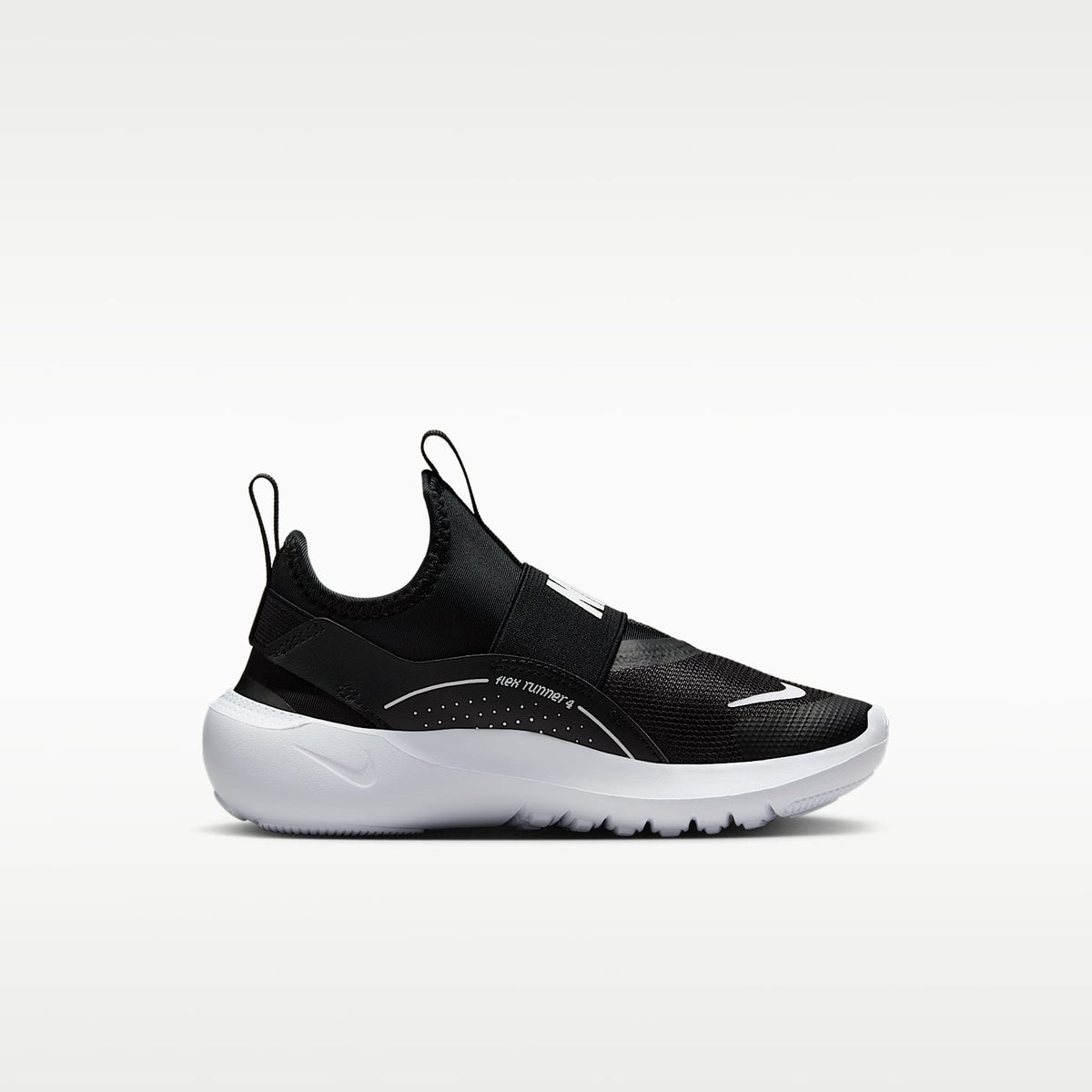 Nike Flex Runner 4 – Negro/Blanco/Blanco/Negro – vista 3