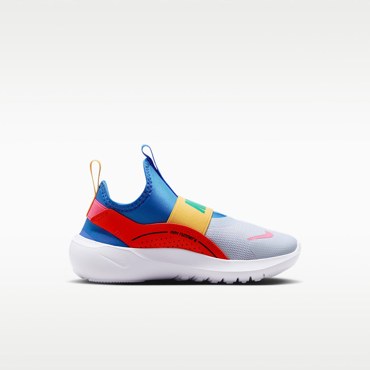 Nike Flex Runner 4 – Azul cristal/Rojo picante/Gris fútbol/Negro – vista 3