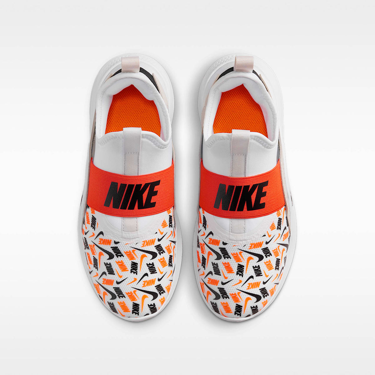 Nike Flex Runner 4 – Blanco/Naranja seguridad/Gris vasto/Negro – vista 4