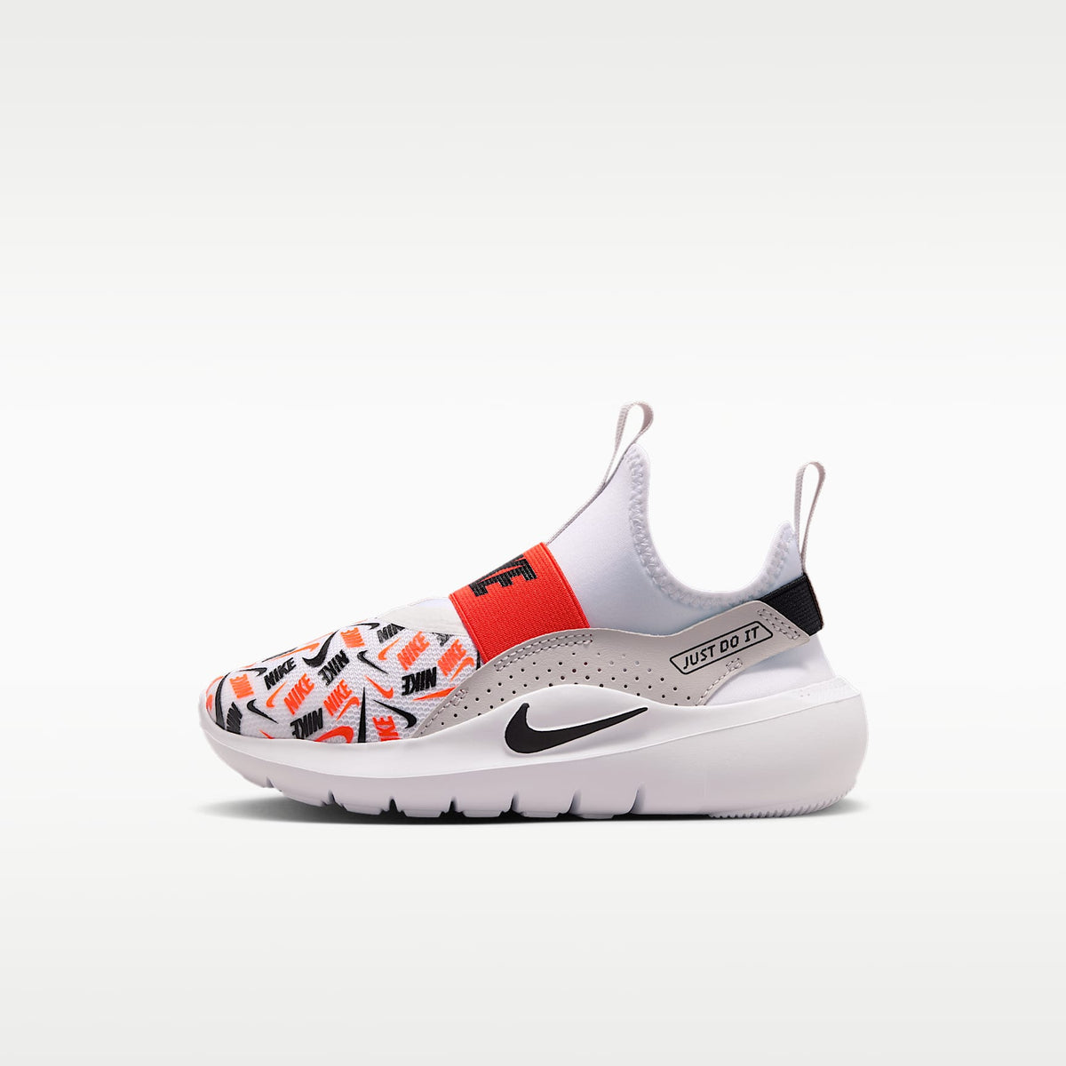 Nike Flex Runner – Blanco/Naranja seguridad/Gris vasto/Negro – vista 1