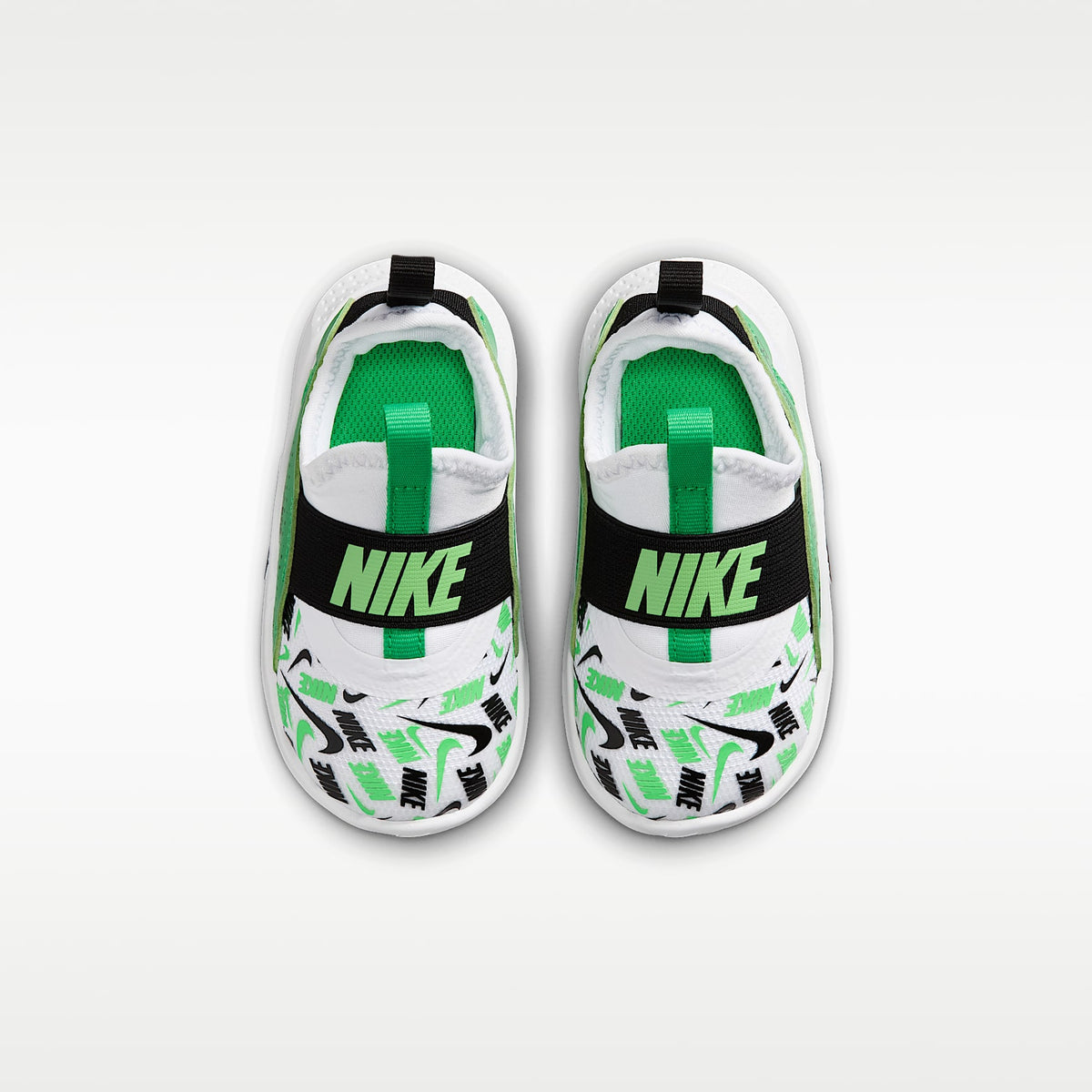 Nike Flex Runner 4 – Blanco/Verde chispa/Verde ilusión/Negro – vista 4