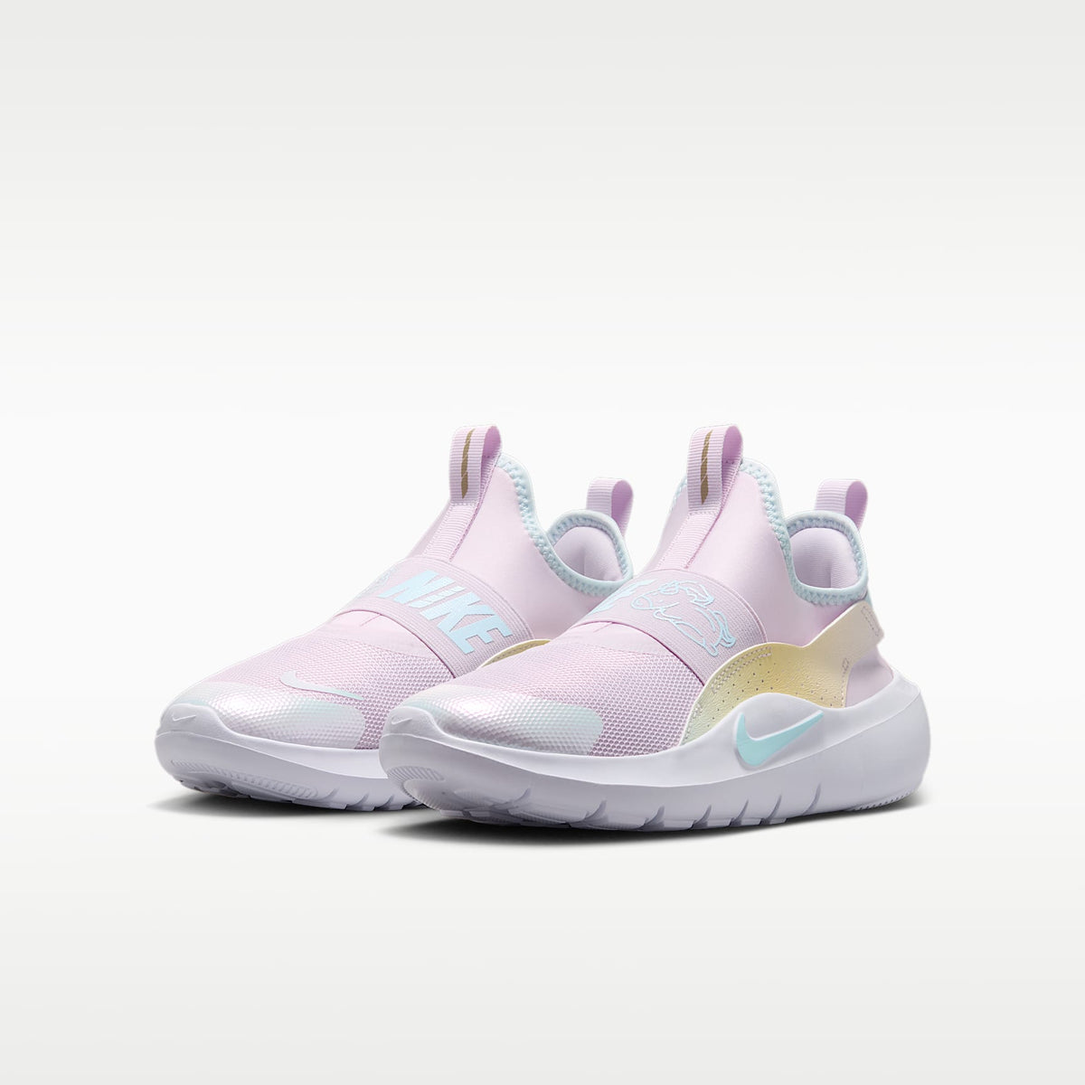 Nike Flex Runner 4 – Lila desteñido/Blanco/Azul glacial – vista 5