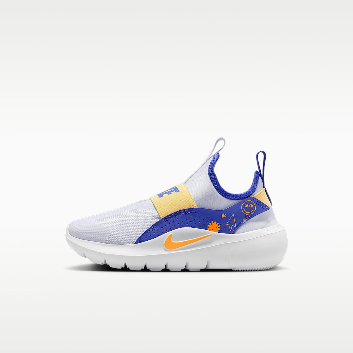 Nike Flex Runner 4 SE – Gris fútbol/Lapislázuli/Amarillo suave/Naranja láser – vista 1
