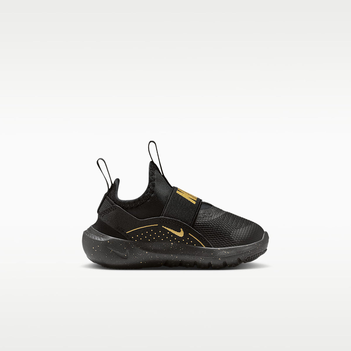 Nike Flex Runner 4 – Negro/Negro/Oro metalizado – vista 3