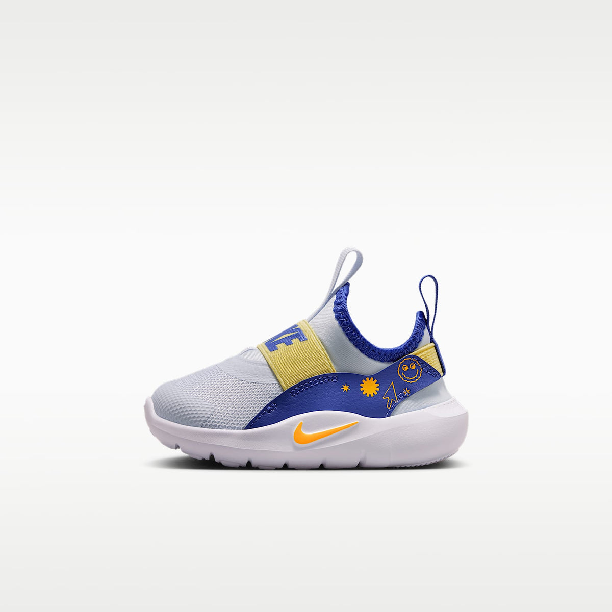 Nike Flex Runner 4 SE – Gris fútbol/Lapislázuli/Amarillo suave/Naranja láser – vista 1