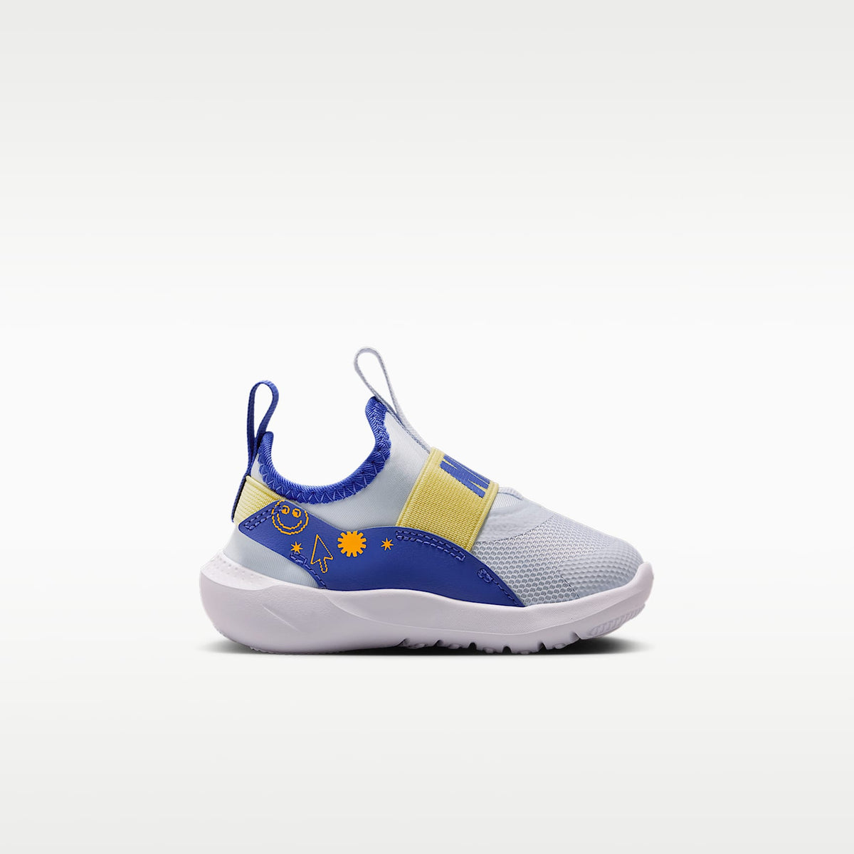 Nike Flex Runner 4 SE – Gris fútbol/Lapislázuli/Amarillo suave/Naranja láser – vista 3