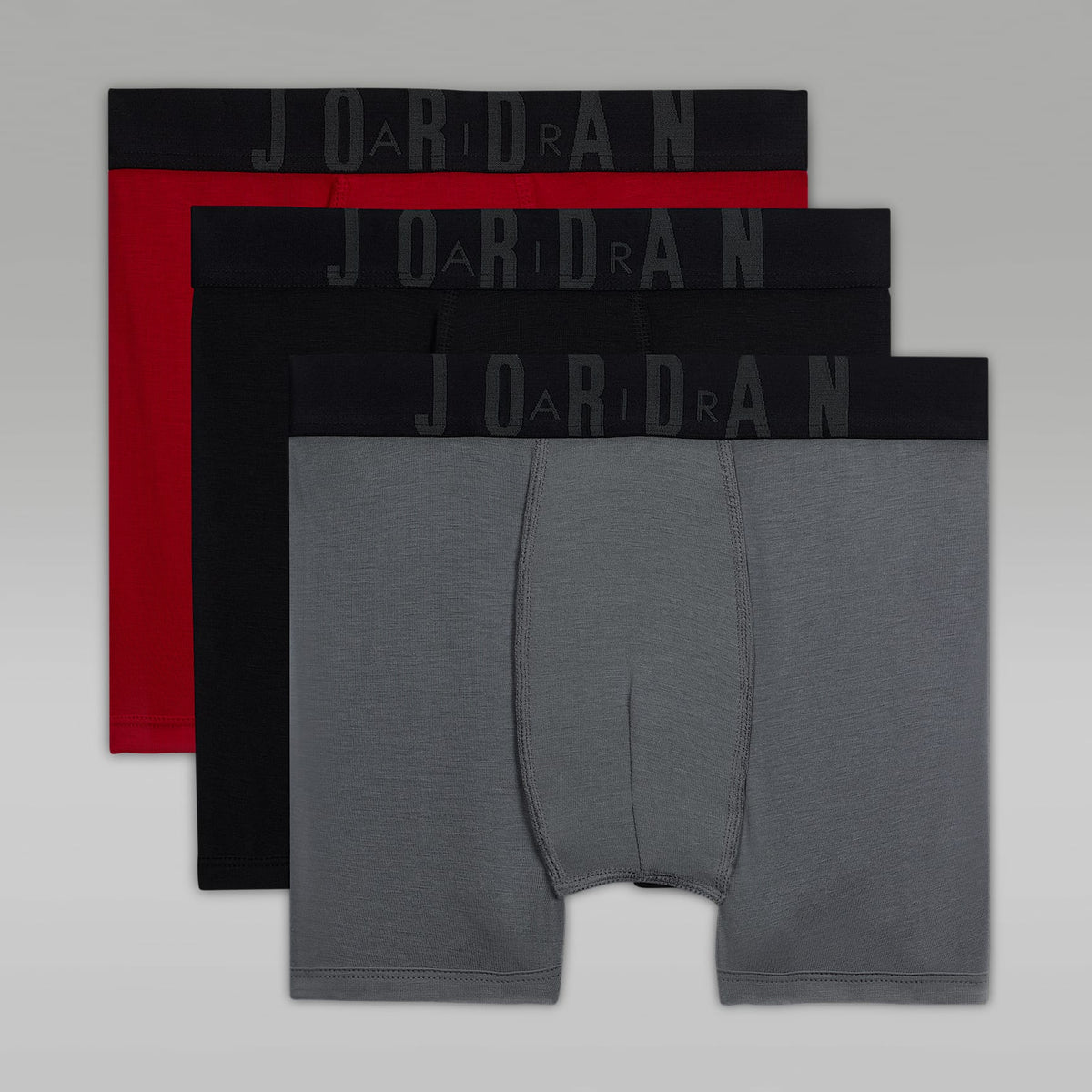 Ropa interior Flight de modal para niños talla grande (paquete de 3) Jordan – Rojo gimnasio – vista 1