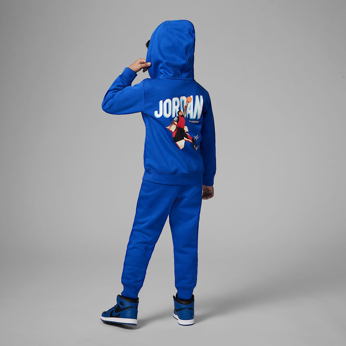 Conjunto de cierre completo para niños talla pequeña Jordan Flight MVP – Royal juego – vista 2