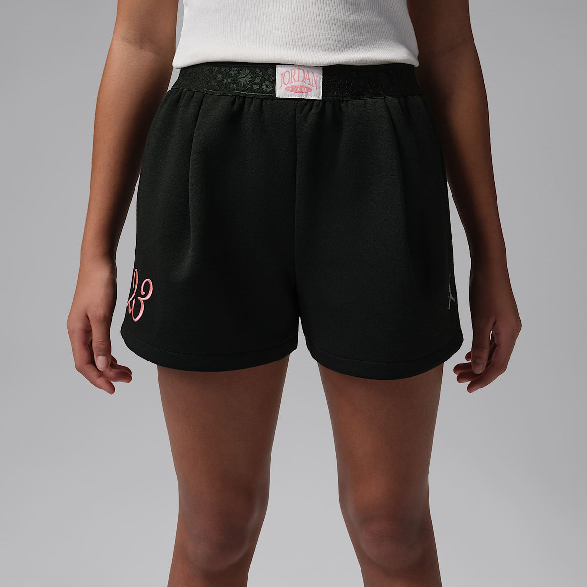 Shorts Flower of Friendship para niños talla grande Jordan – Negro – vista 2