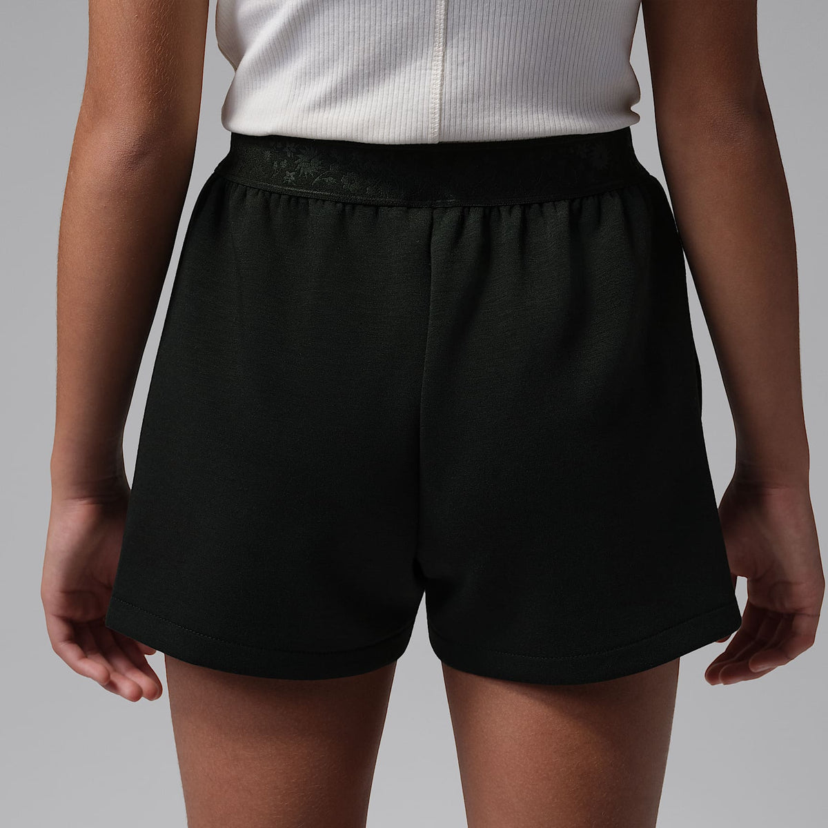 Shorts Flower of Friendship para niños talla grande Jordan – Negro – vista 3
