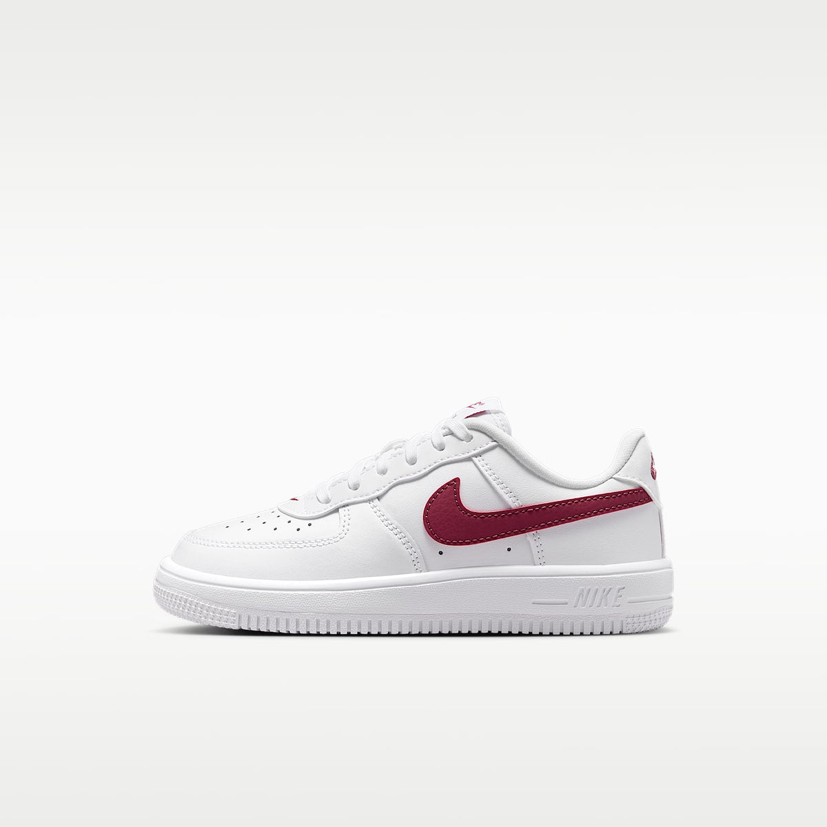 Nike Force 1 Low – Blanco/Rosa humo – vista 1