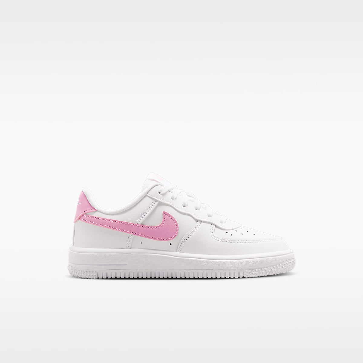 Nike Force 1 Low – Blanco/Blanco/Rosa amanecer – vista 3