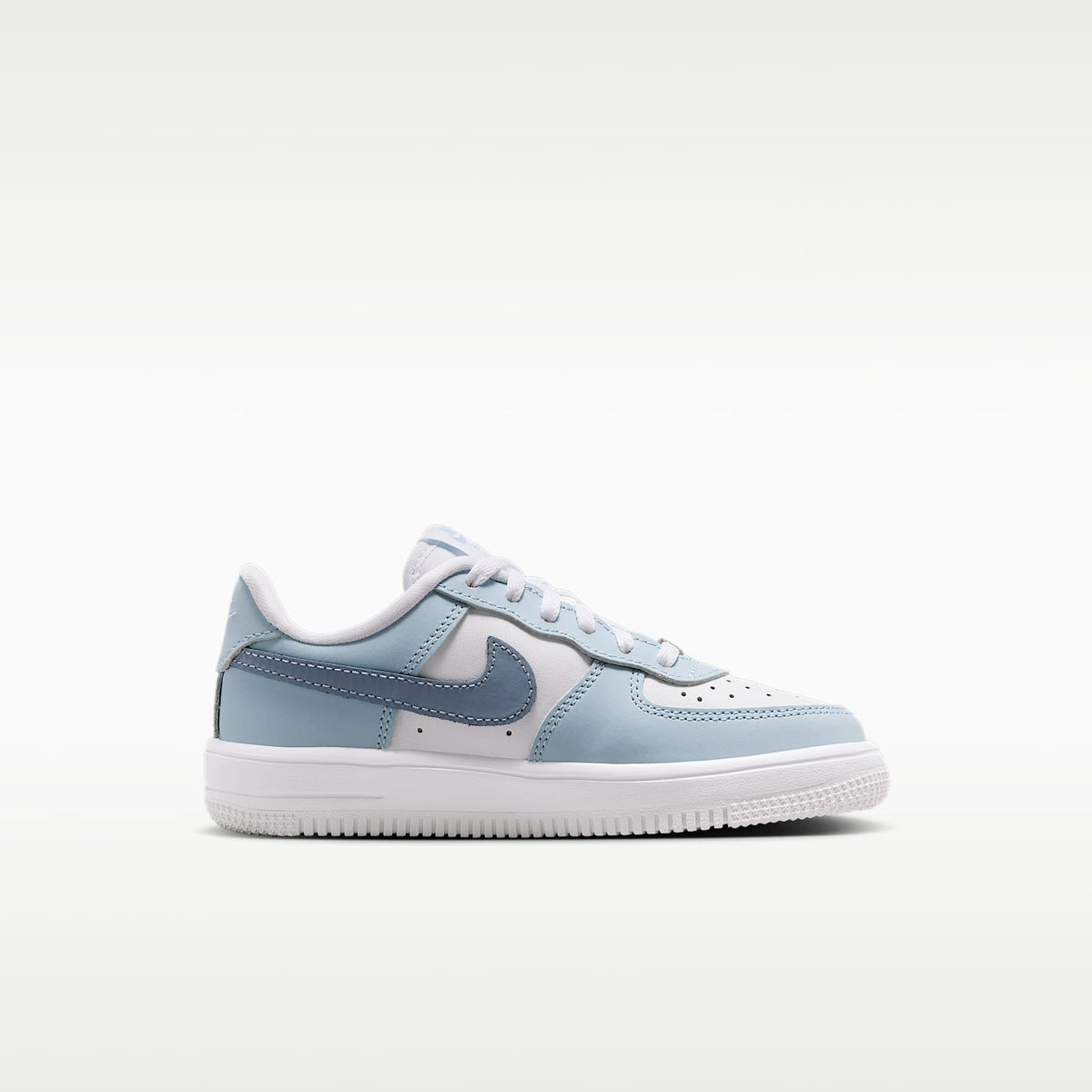 Nike Force 1 Low – Azul militar claro/Blanco/Plata metalizado/Pizarra cenizo – vista 3