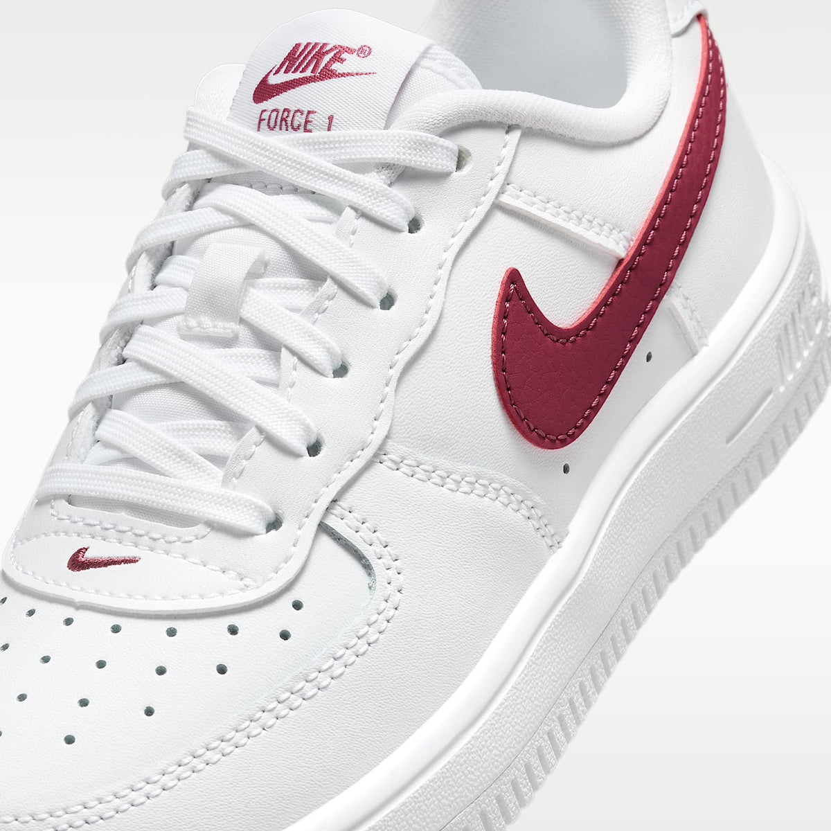 Nike Force 1 Low – Blanco/Rosa humo – vista 7