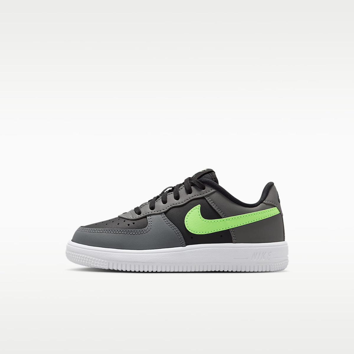 Nike Force 1 Low – Negro/Gris humo/Blanco/Avalancha lima – vista 1