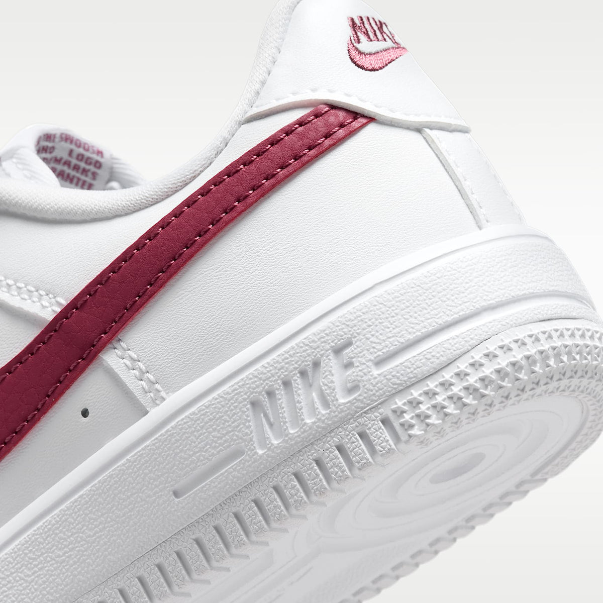 Nike Force 1 Low – Blanco/Rosa humo – vista 8