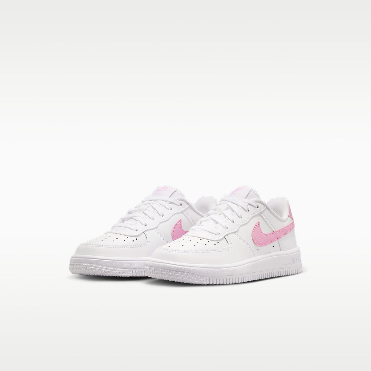 Nike Force 1 Low – Blanco/Blanco/Rosa amanecer – vista 5