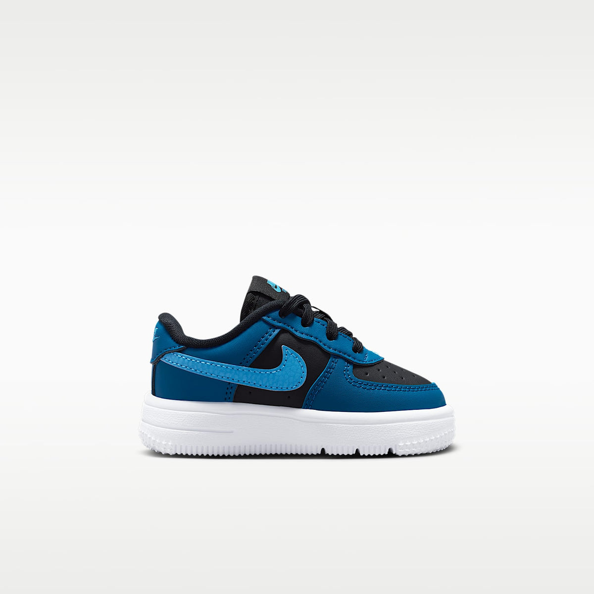 Nike Force 1 Low – Negro/Azul cancha/Blanco/Azul holandés – vista 3