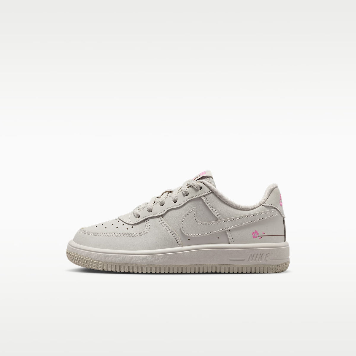 Nike Force 1 Low – Hueso claro/Rosa alegre/Marrón fauna/Hueso claro – vista 1