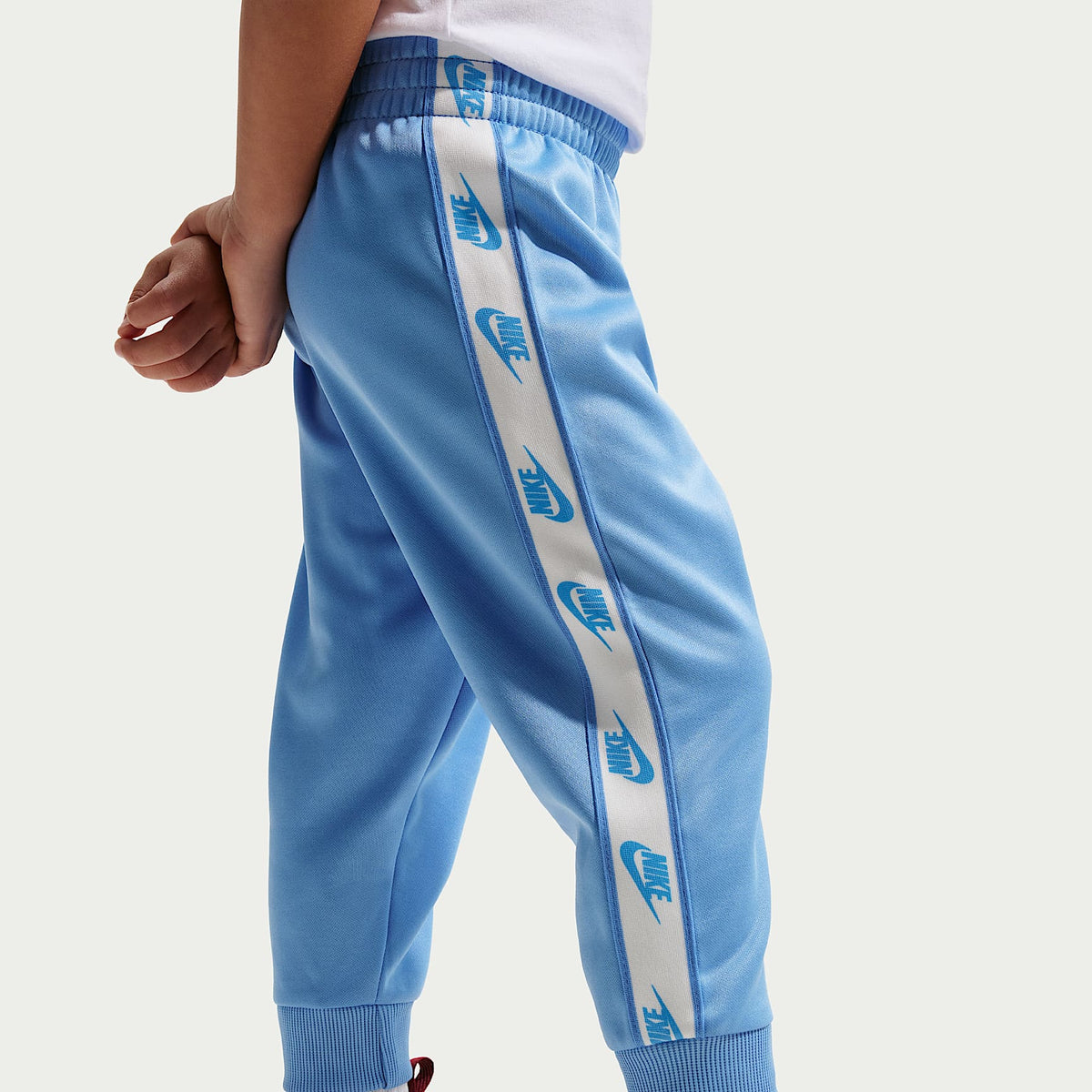 Conjunto de dos piezas de cierre completo y cinta con logotipos infantil Nike Dri-FIT – Azul – vista 5