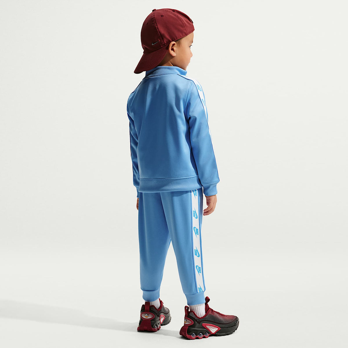 Conjunto de dos piezas de cierre completo y cinta con logotipos infantil Nike Dri-FIT – Azul – vista 7