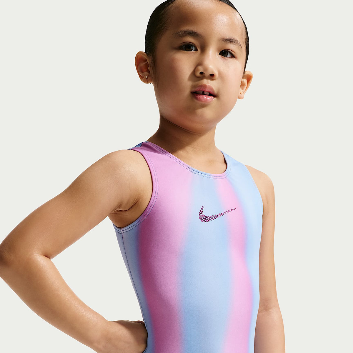 Leotardo Nike Gymnastics Nike Ripple Glow – Lavanda – vista 2