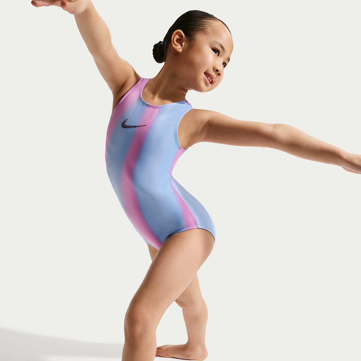Leotardo Nike Gymnastics Nike Ripple Glow – Lavanda – vista 4