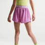 Shorts de correr Nike Dash Dri-FIT para niña talla grande – Magenta claro/Rosa amanecer/Blanco – vista 2