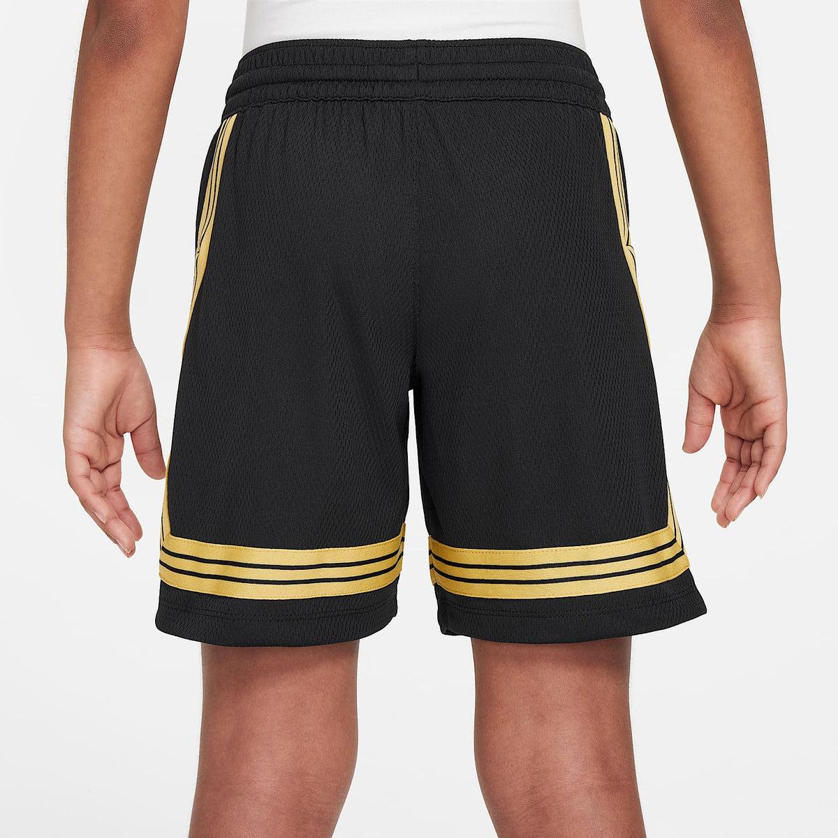 Shorts de básquetbol para niña talla grande Nike Fly Crossover – Negro/Oro infinito – vista 3