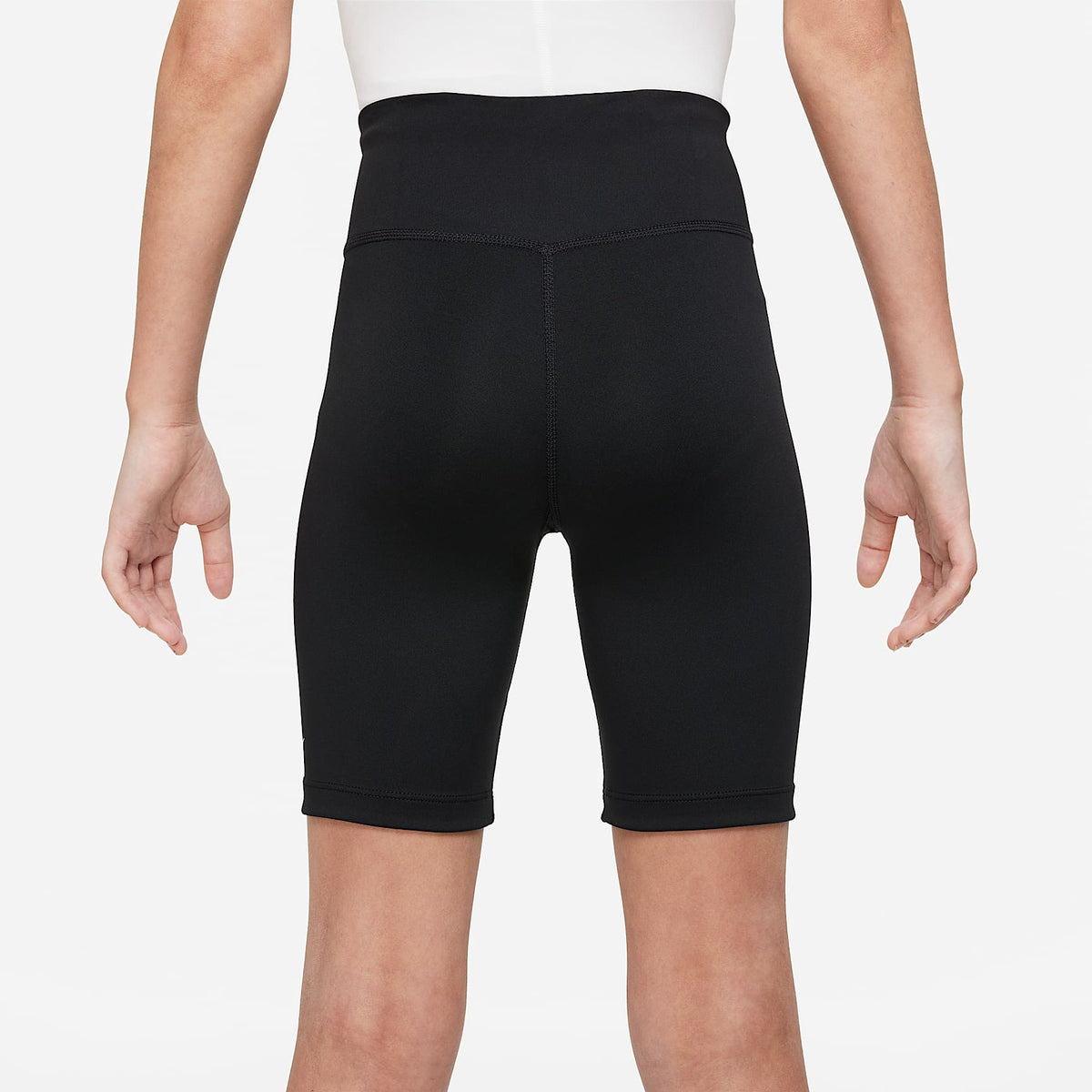 Shorts de ciclismo Dri-FIT para niña talla grande Nike One – Negro/Blanco – vista 3