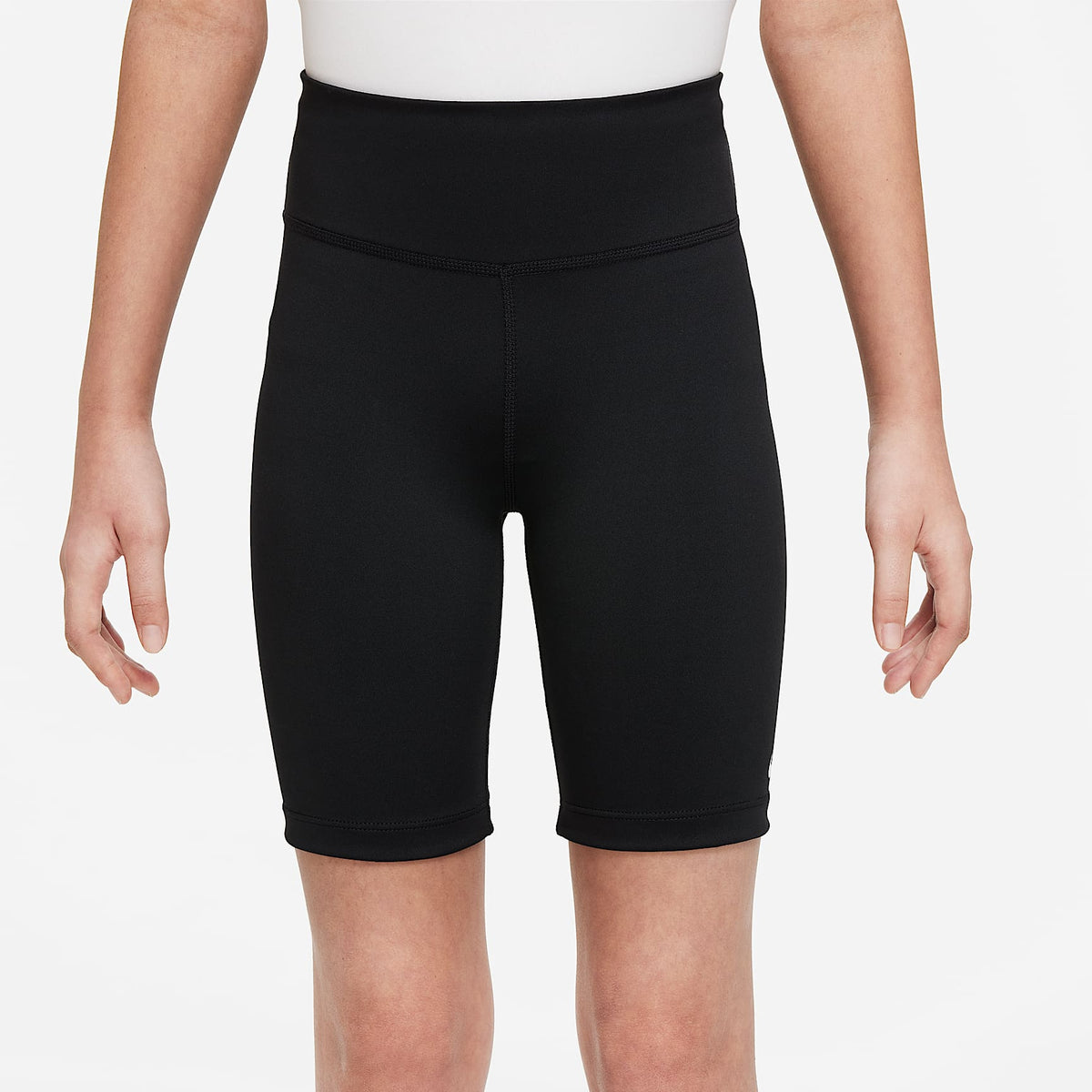 Shorts de ciclismo Dri-FIT para niña talla grande Nike One – Negro/Blanco – vista 2