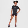 Playera de manga corta Dri-FIT para niña talla grande Nike One Fitted – Negro/Blanco – vista 4