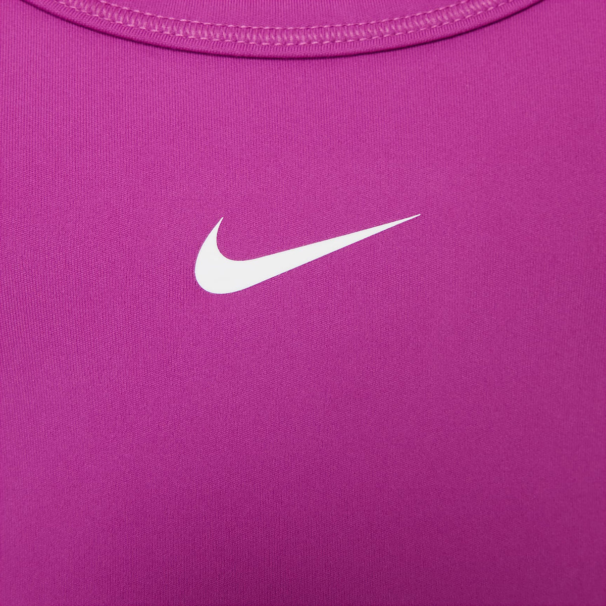 Camiseta de tirantes Dri-FIT para niña talla grande Nike One Fitted – Fucsia cálido/Blanco – vista 4