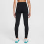 Leggings Dri-FIT de tiro alto para niña talla grande Nike One – Negro/Blanco – vista 2