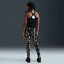 Leggings estampados para niña talla grande Nike One Dri-FIT – Negro/Oro metalizado – vista 4