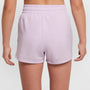 Shorts de entrenamiento de tejido Woven Dri-FIT de tiro alto para niña talla grande Nike One – Muñeca/Blanco – vista 3