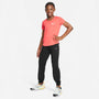 Pants de entrenamiento de tejido Woven para niña talla grande Nike Dri-FIT One – Negro/Blanco – vista 5