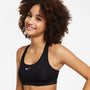 Bra deportivo para niña Nike Swoosh – Negro/Blanco – vista 3