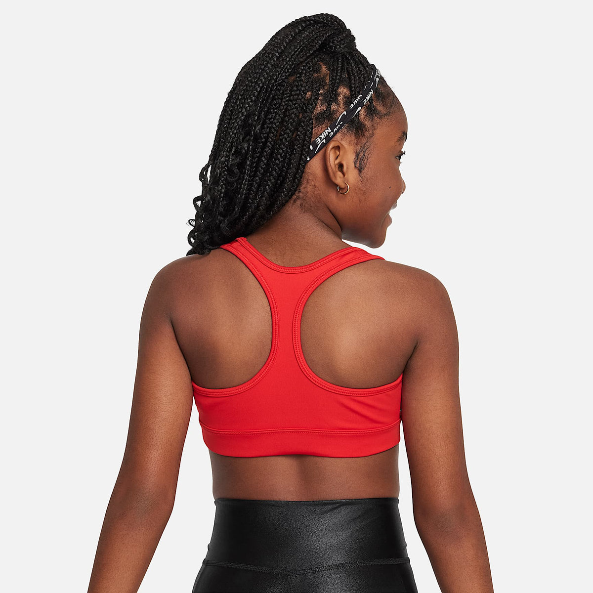 Bra deportivo para niña Nike Swoosh – Rojo universitario/Blanco – vista 2