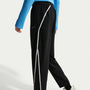 Pants Dri-FIT de tiro medio de 7/8 para niña talla grande Nike Tempo – Negro/Negro/Blanco – vista 3