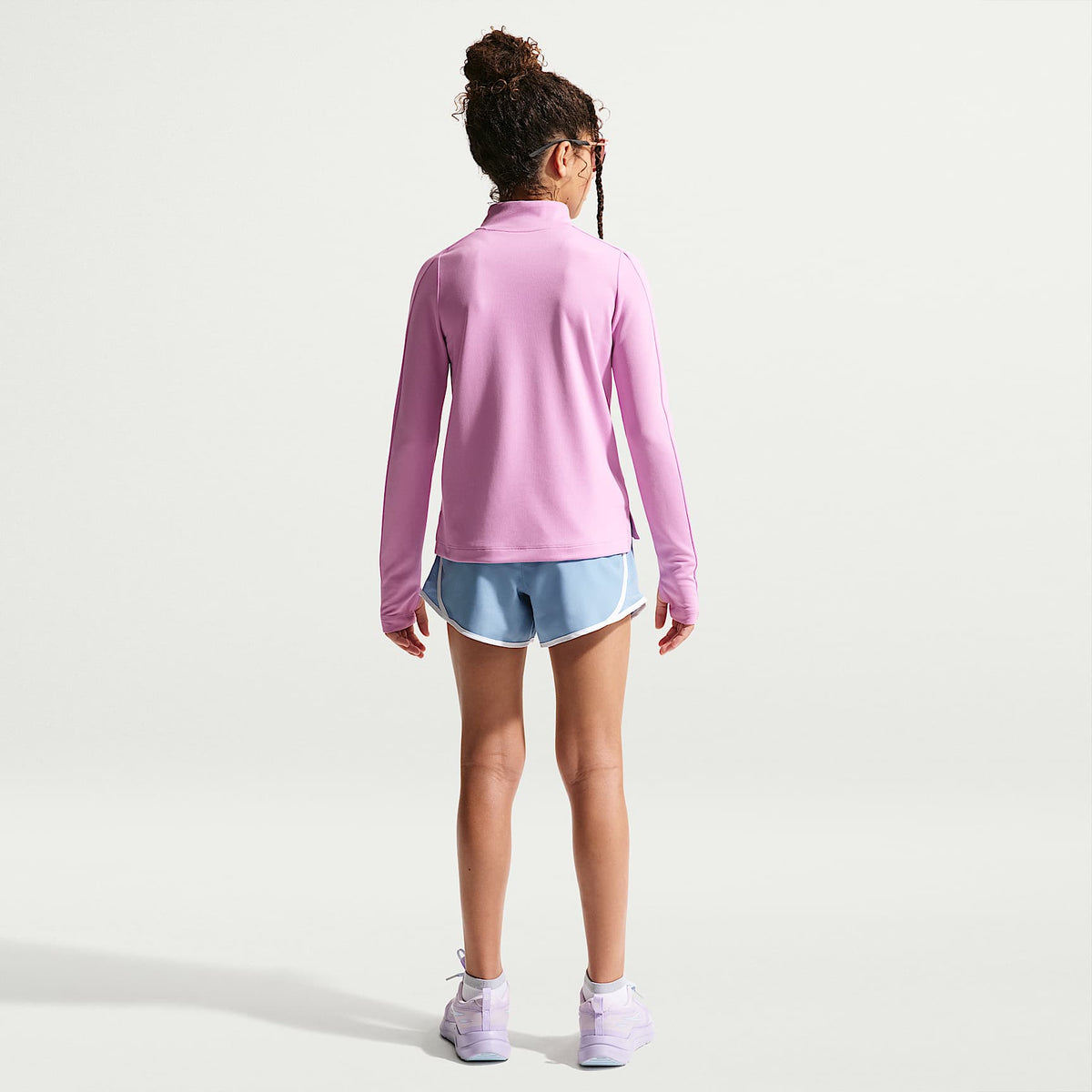 Shorts de correr Dri-FIT para niña talla grande Nike Tempo – Azul de trabajo/Azul de trabajo/Blanco/Blanco – vista 5