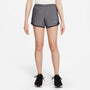 Shorts de correr Dri-FIT para niña talla grande Nike Tempo – Negro jaspeado/Jaspeado/Negro/Gris lobo – vista 1
