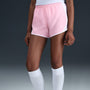 Shorts de correr Dri-FIT para niña talla grande Nike Tempo – Rosa suave medio/Blanco/Blanco/Blanco – vista 2