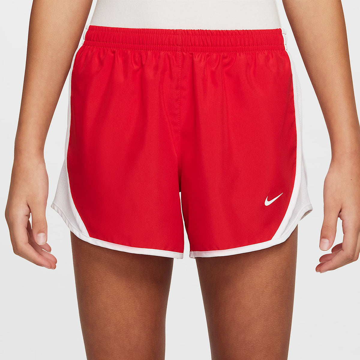 Shorts de correr Dri-FIT para niña talla grande Nike Tempo – Rojo universitario/Blanco/Blanco/Blanco – vista 2